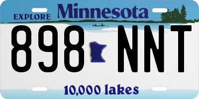 MN license plate 898NNT