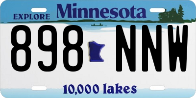 MN license plate 898NNW