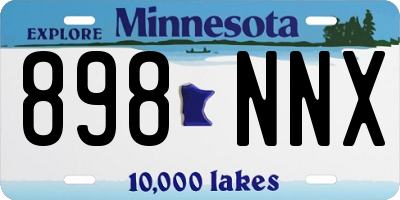 MN license plate 898NNX