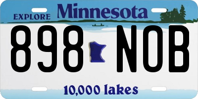 MN license plate 898NOB