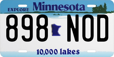 MN license plate 898NOD
