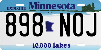MN license plate 898NOJ