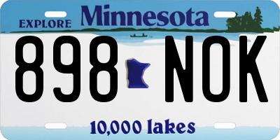 MN license plate 898NOK