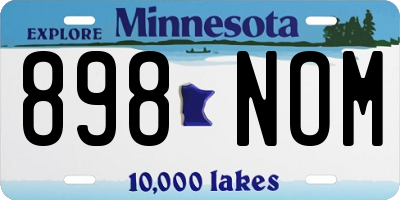 MN license plate 898NOM