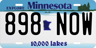 MN license plate 898NOW