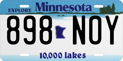 MN license plate 898NOY