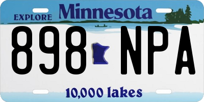 MN license plate 898NPA