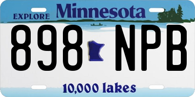 MN license plate 898NPB
