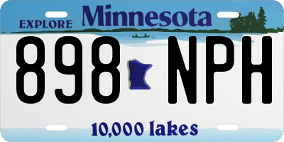 MN license plate 898NPH
