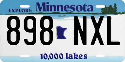 MN license plate 898NXL