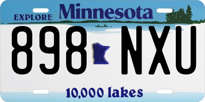 MN license plate 898NXU