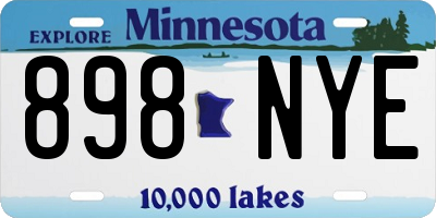 MN license plate 898NYE