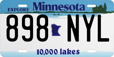 MN license plate 898NYL