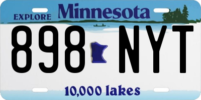 MN license plate 898NYT