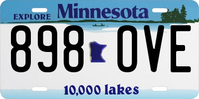 MN license plate 898OVE