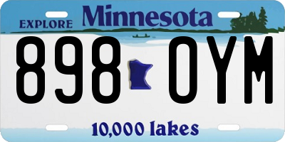 MN license plate 898OYM