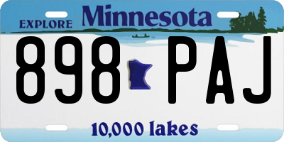 MN license plate 898PAJ