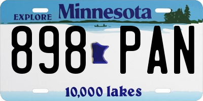 MN license plate 898PAN