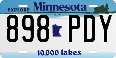 MN license plate 898PDY