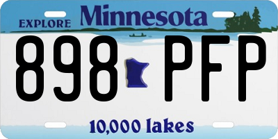 MN license plate 898PFP