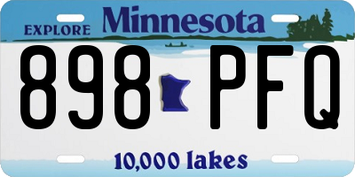 MN license plate 898PFQ