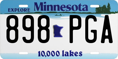 MN license plate 898PGA