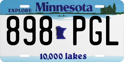 MN license plate 898PGL