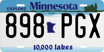 MN license plate 898PGX