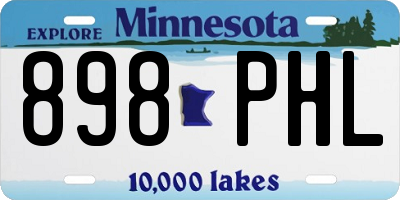 MN license plate 898PHL