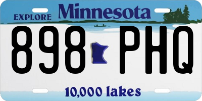 MN license plate 898PHQ