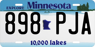 MN license plate 898PJA