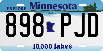 MN license plate 898PJD