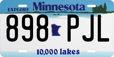 MN license plate 898PJL