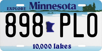 MN license plate 898PLO