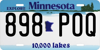MN license plate 898POQ