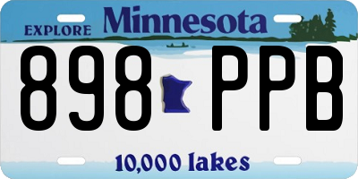 MN license plate 898PPB