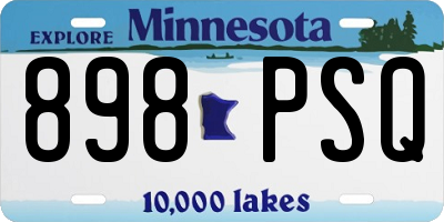 MN license plate 898PSQ
