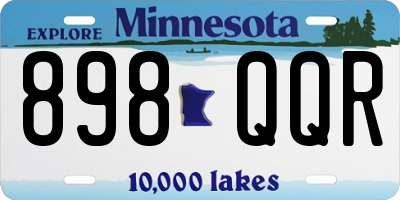 MN license plate 898QQR
