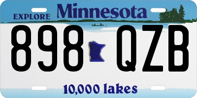 MN license plate 898QZB