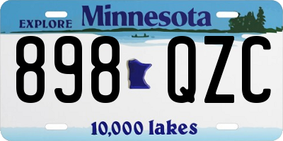MN license plate 898QZC