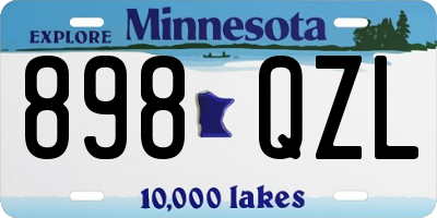 MN license plate 898QZL