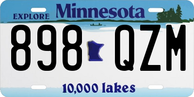 MN license plate 898QZM