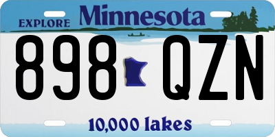 MN license plate 898QZN