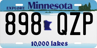 MN license plate 898QZP