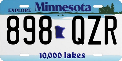 MN license plate 898QZR