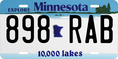 MN license plate 898RAB