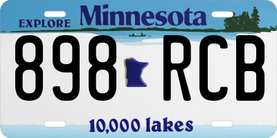 MN license plate 898RCB