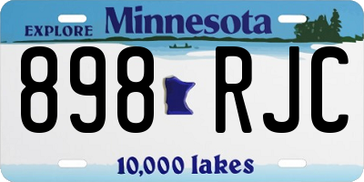 MN license plate 898RJC