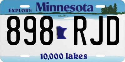 MN license plate 898RJD