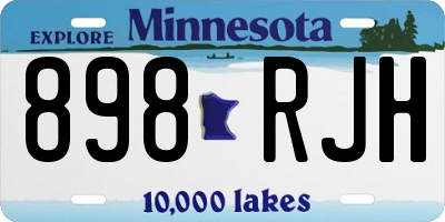 MN license plate 898RJH